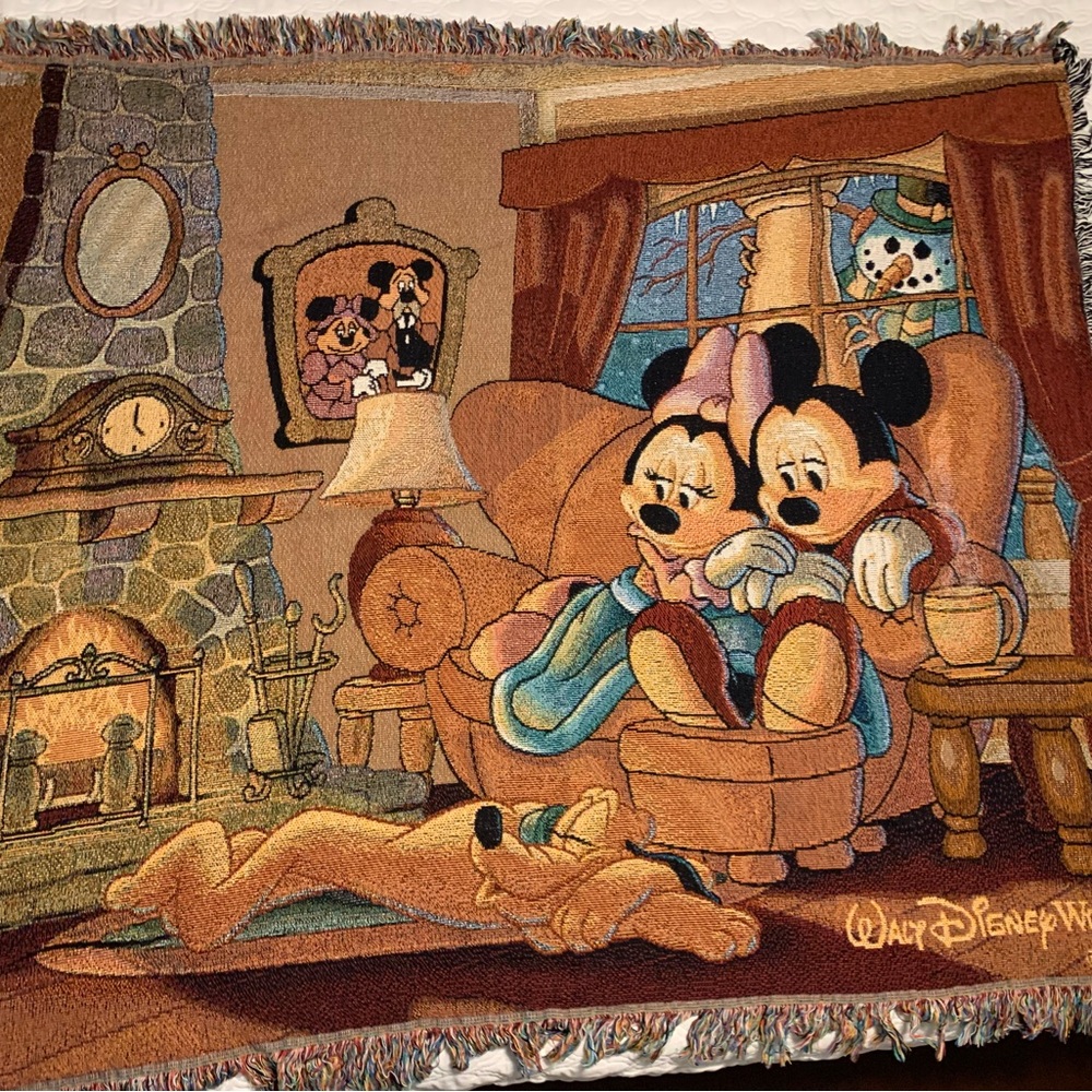 Mickey & Minnie Cotton Throw